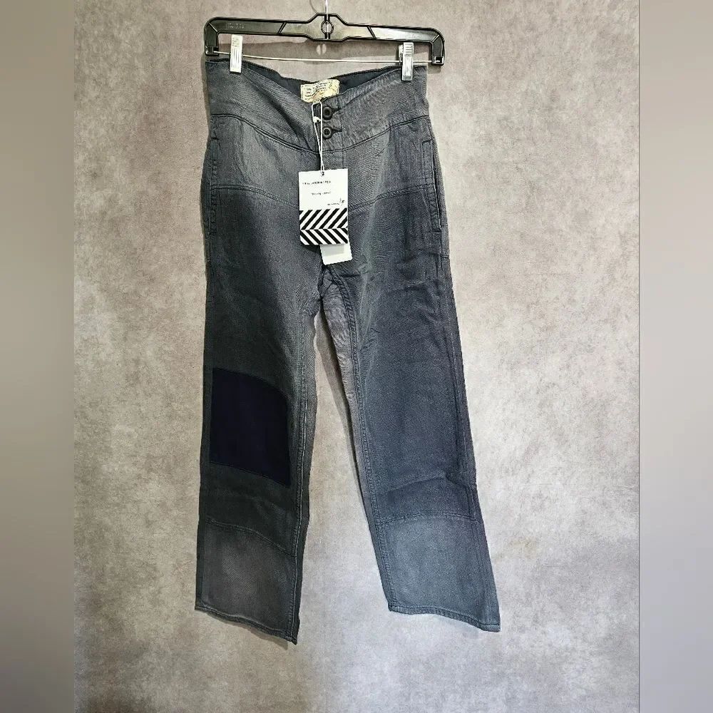 Sandrine Rose x Free People High Waist Denim Wide Leg Jeans Size 24